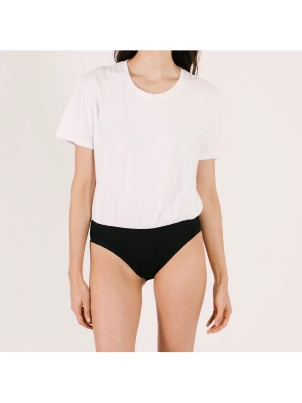Smash + Tess Cotton Crewneck Short Sleeve Relaxed Fit Bodysuit